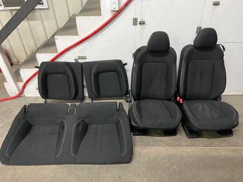 2018-2022 MUSTANG GT BLACK CLOTH SEATS COUPE FRONT REAR POWER SEATS