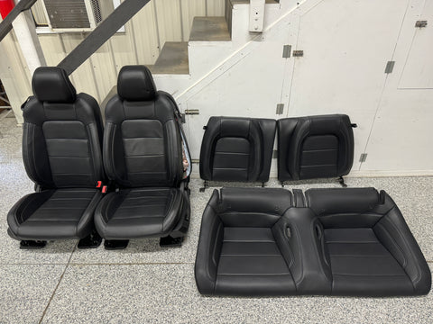 2015-2017 FORD MUSTANG GT BLACK LEATHER FRONT & REAR SEATS POWER PREMIUM